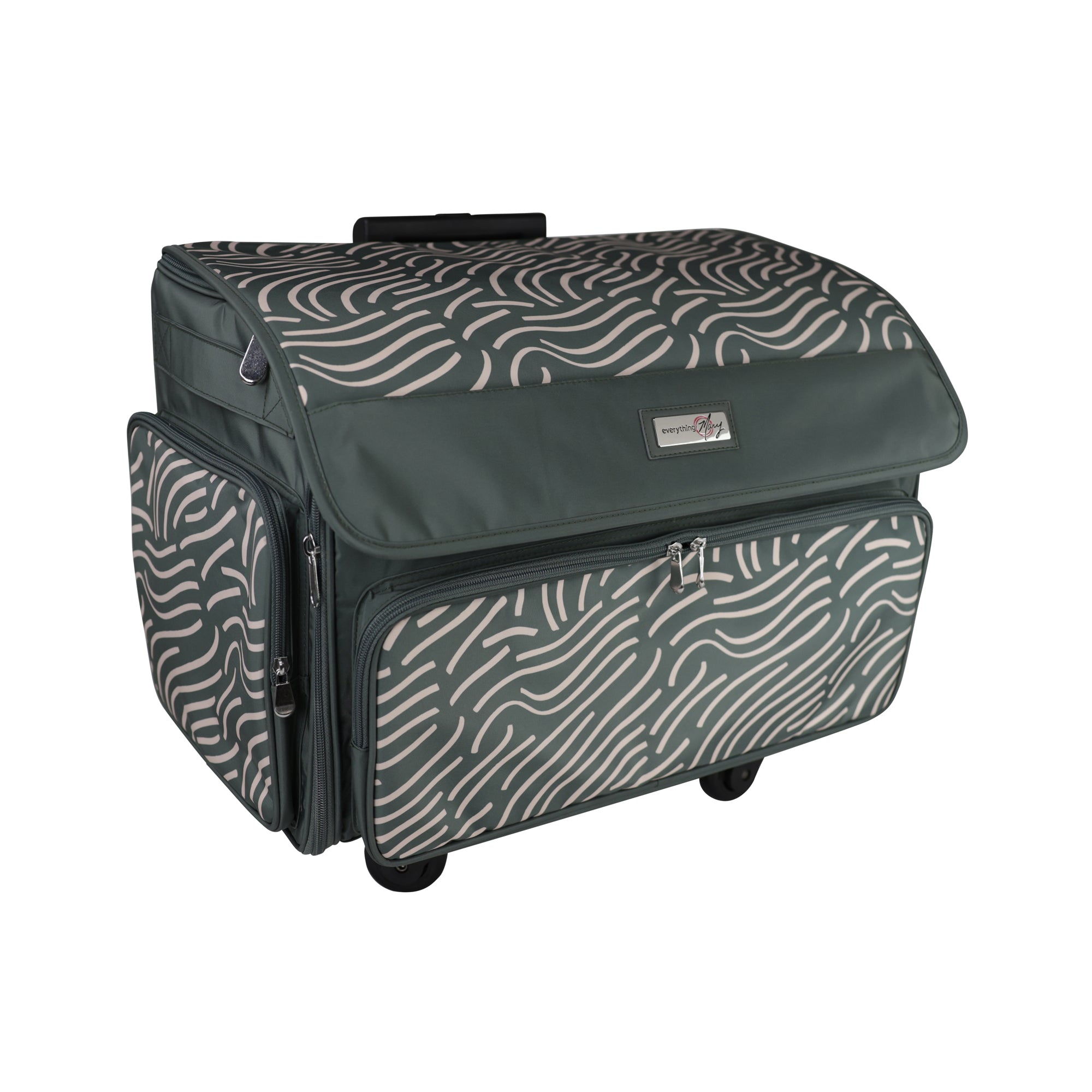 XXL Deluxe Rolling Sewing Machine Case, Black Quilted