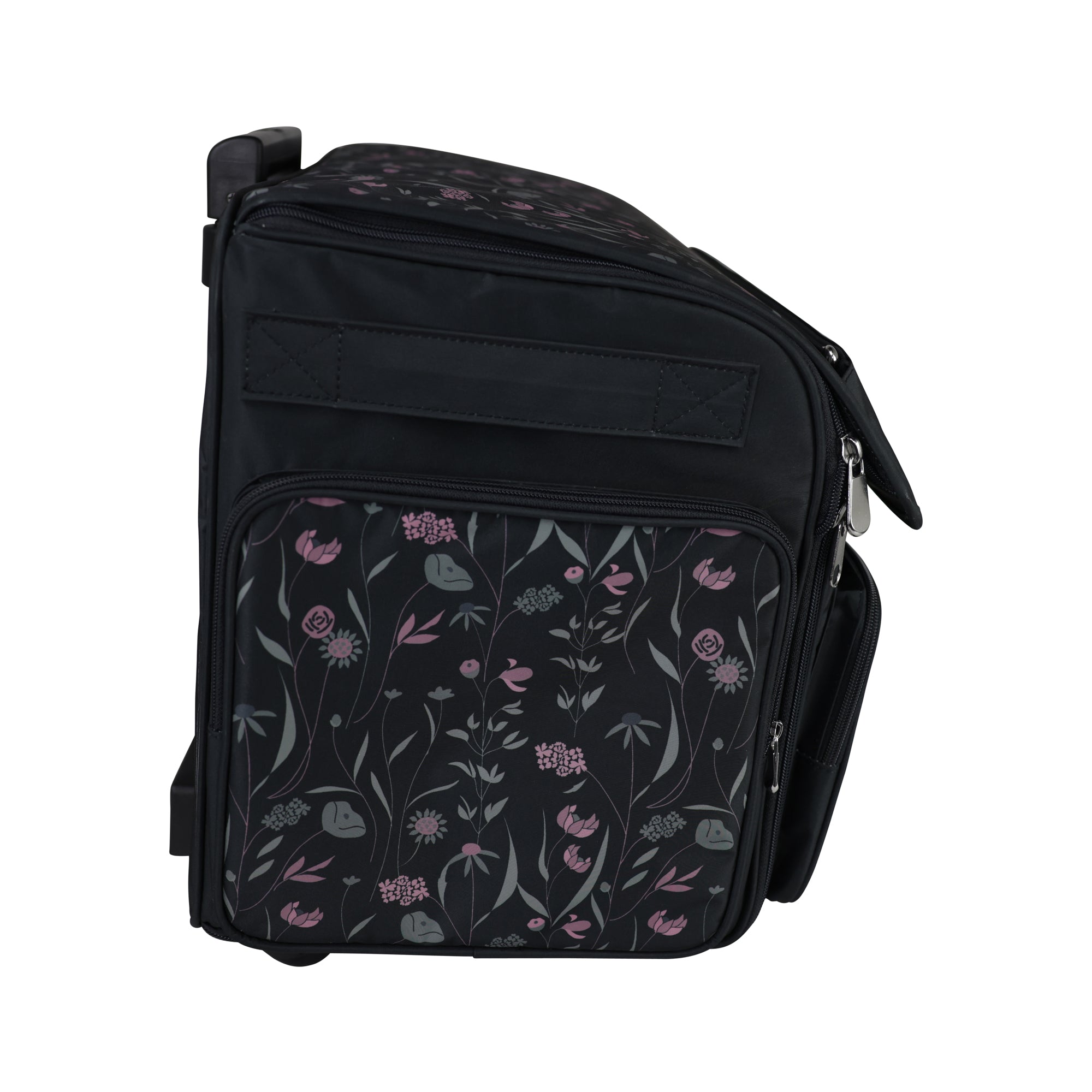 XXL Deluxe Rolling Sewing Machine Case, Black & Floral - Everything Mary