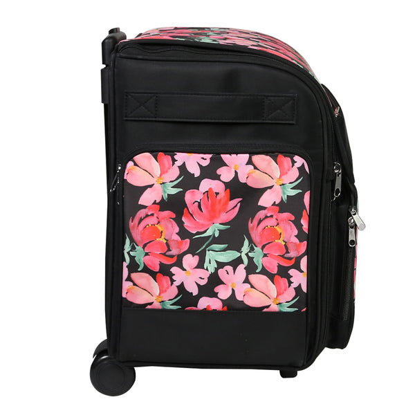 Everything Mary Deluxe Collapsible Rolling Craft Case, Floral ...