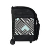 Deluxe Collapsible Scrapbook Rolling Travel Case, Teal Geometric