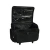 XL 4 Wheel Collapsible Deluxe Rolling Sewing Machine Storage Case, Black Quilted