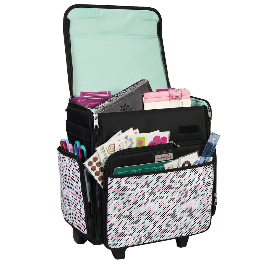 Collapsible Rolling Scrapbook & Featherweight Case, Pill Print