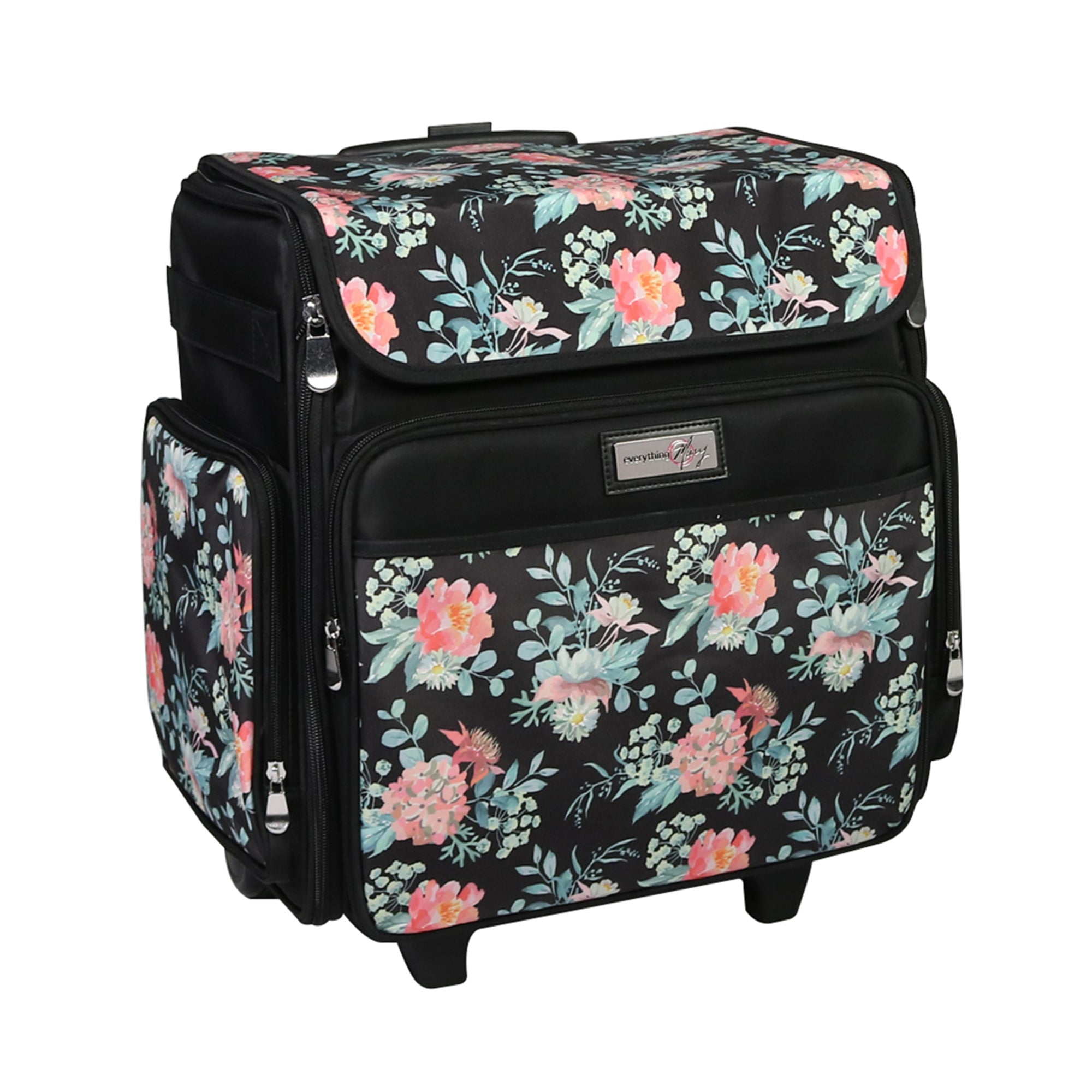 Rolling Scrapbook Case, Black & Teal - Everything Mary