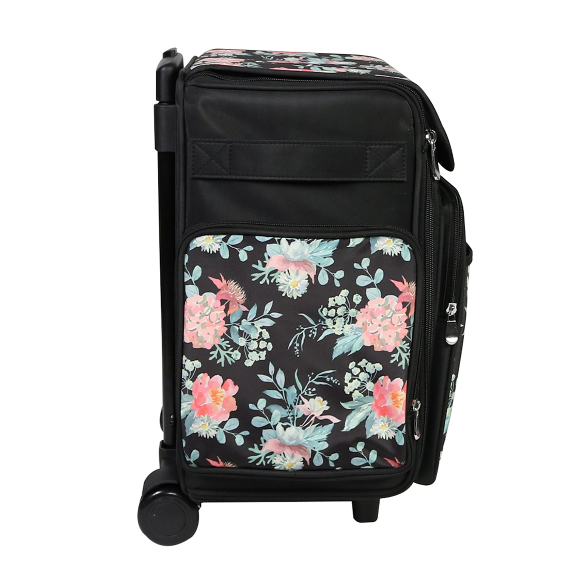 Everything Mary Collapsible Rolling Craft, Flowers - Wheeled Scrapbook Tote  for Scrapbooking & Art - Travel Organizer Storage