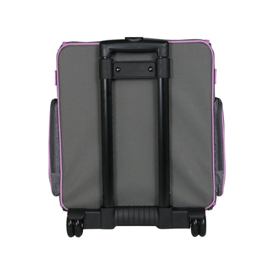 Collapsible Rolling Scrapbook & Featherweight Case, Grey & Purple