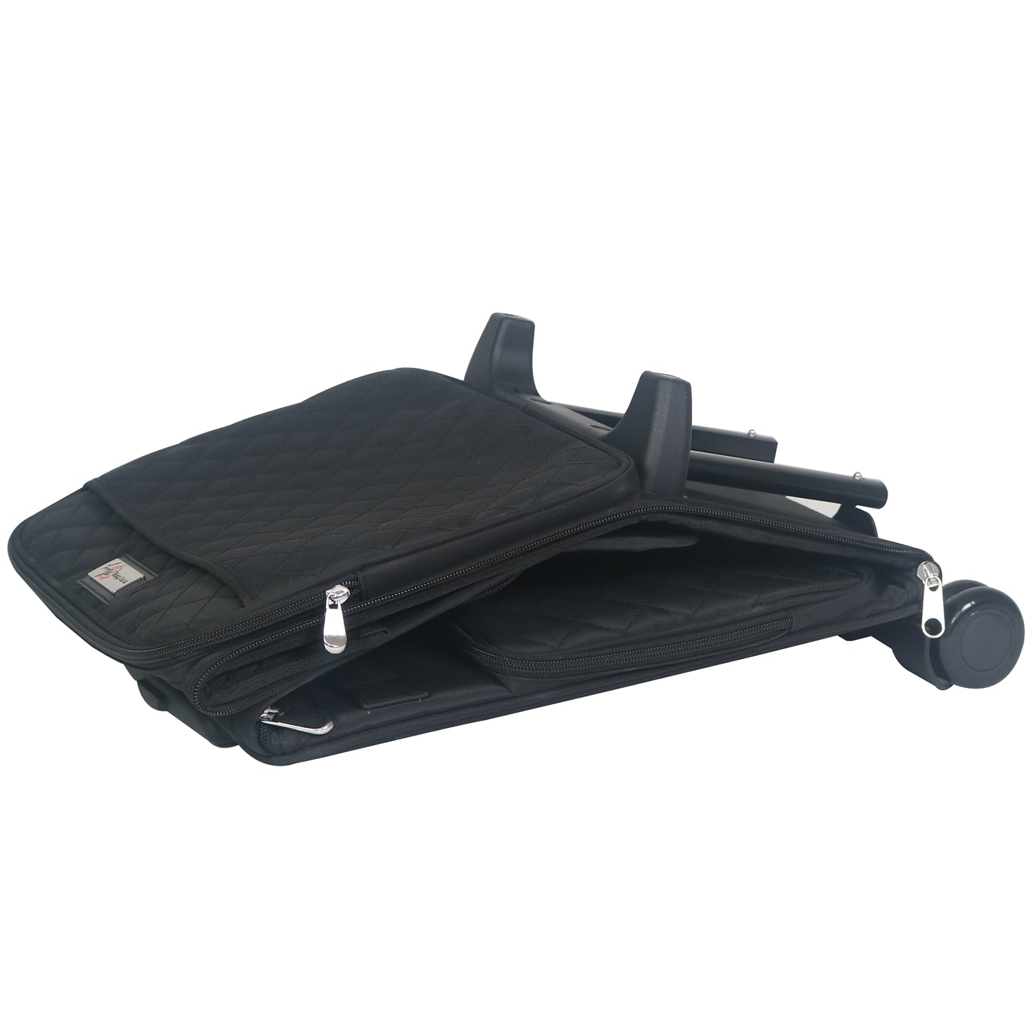 Collapsible Rolling Scrapbook & Featherweight Case, Black Quilted