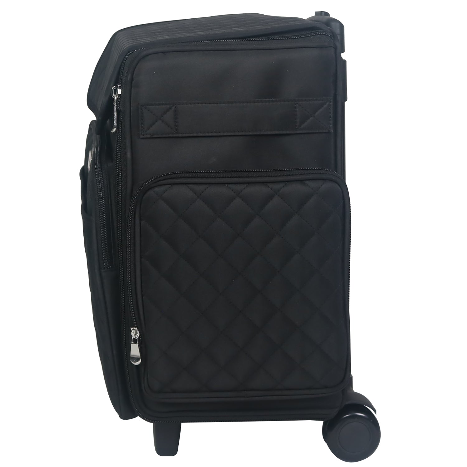 Collapsible Rolling Scrapbook & Featherweight Case, Black Quilted