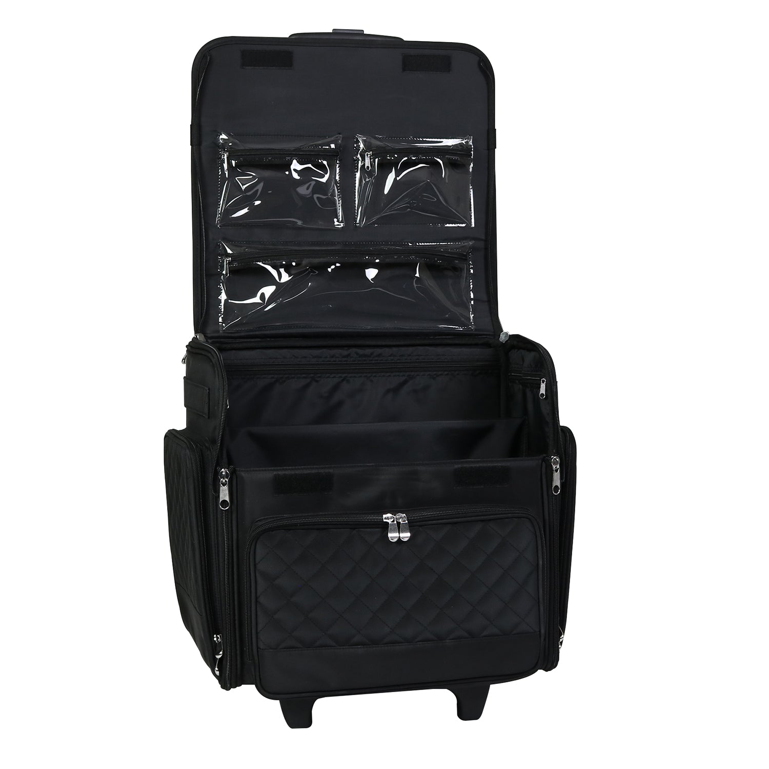 Everything Mary XL Black Quilted Deluxe Rolling Sewing Machine Case