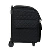 Collapsible Rolling Serger Machine Case, Black Quilted