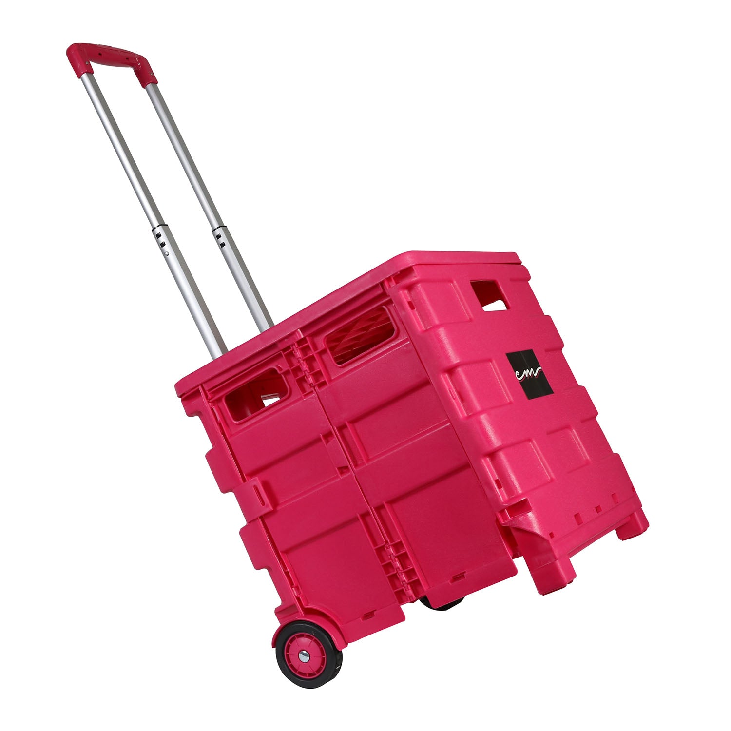 Collapsible Plastic Rolling Craft Cart, Pink - Everything Mary