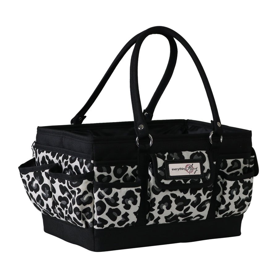 Deluxe Store & Tote Craft Organizer, Black & White Floral - Everything Mary