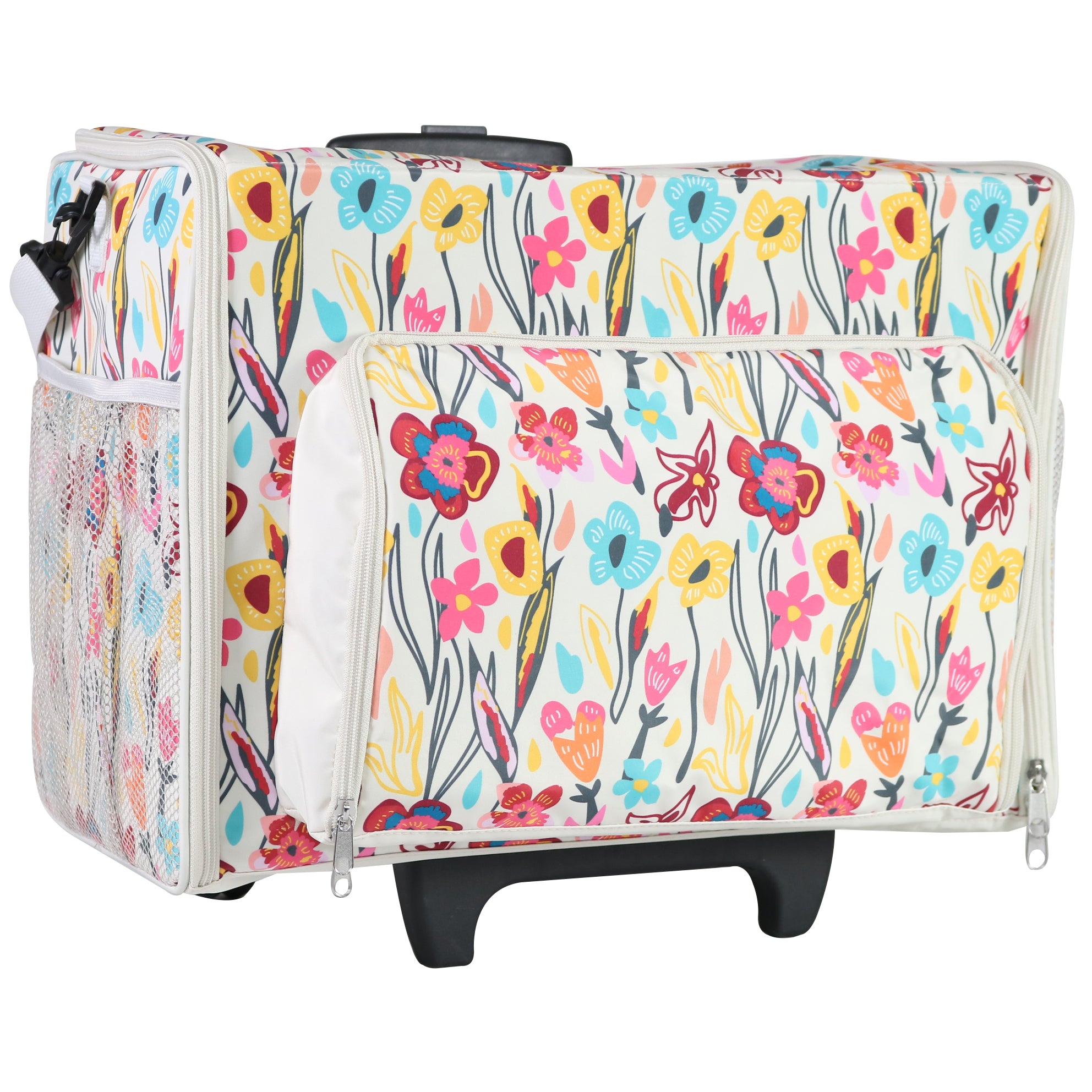 Deluxe Rolling Nurse Bag, Tan Floral