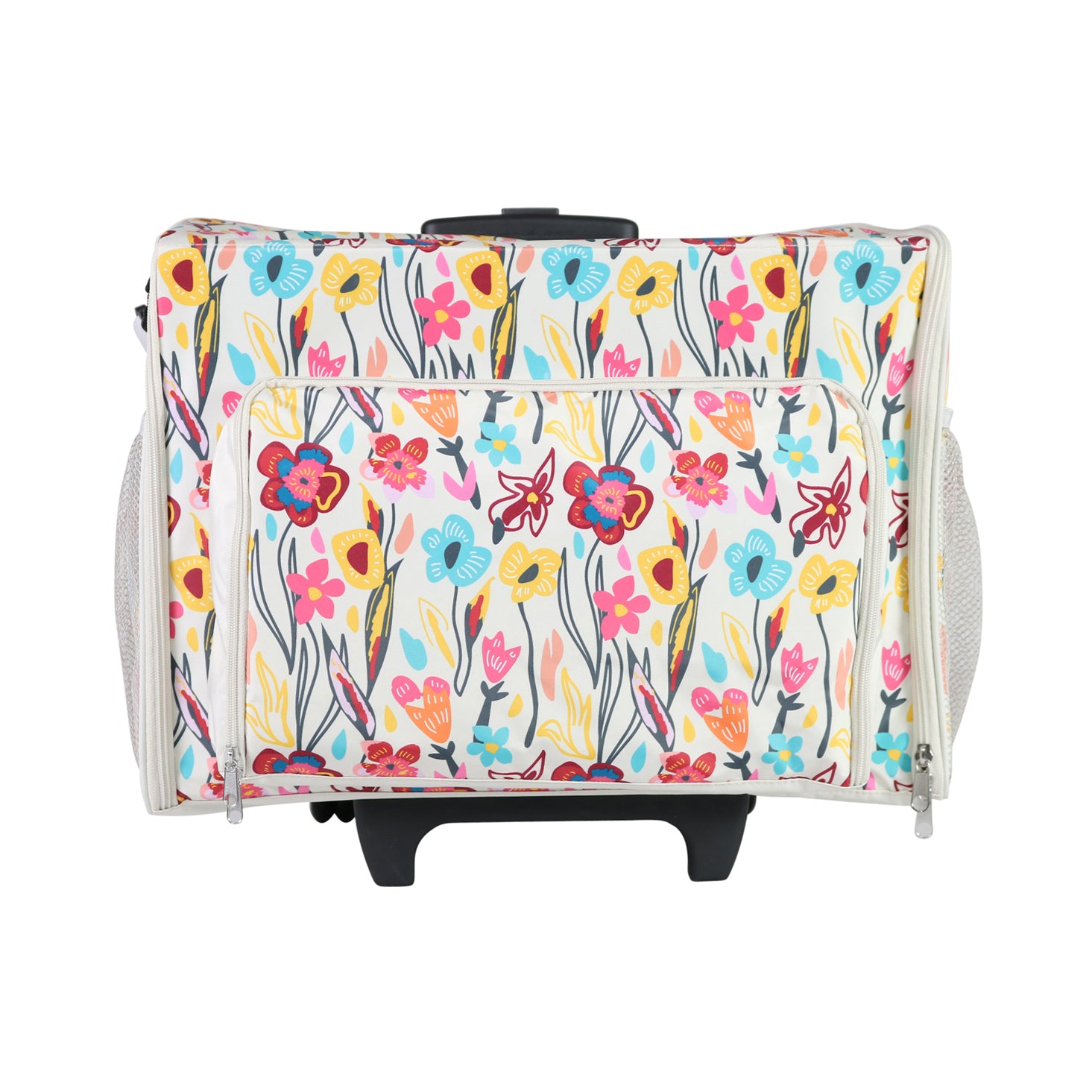 Deluxe Rolling Nurse Bag, Tan Floral - Everything Mary