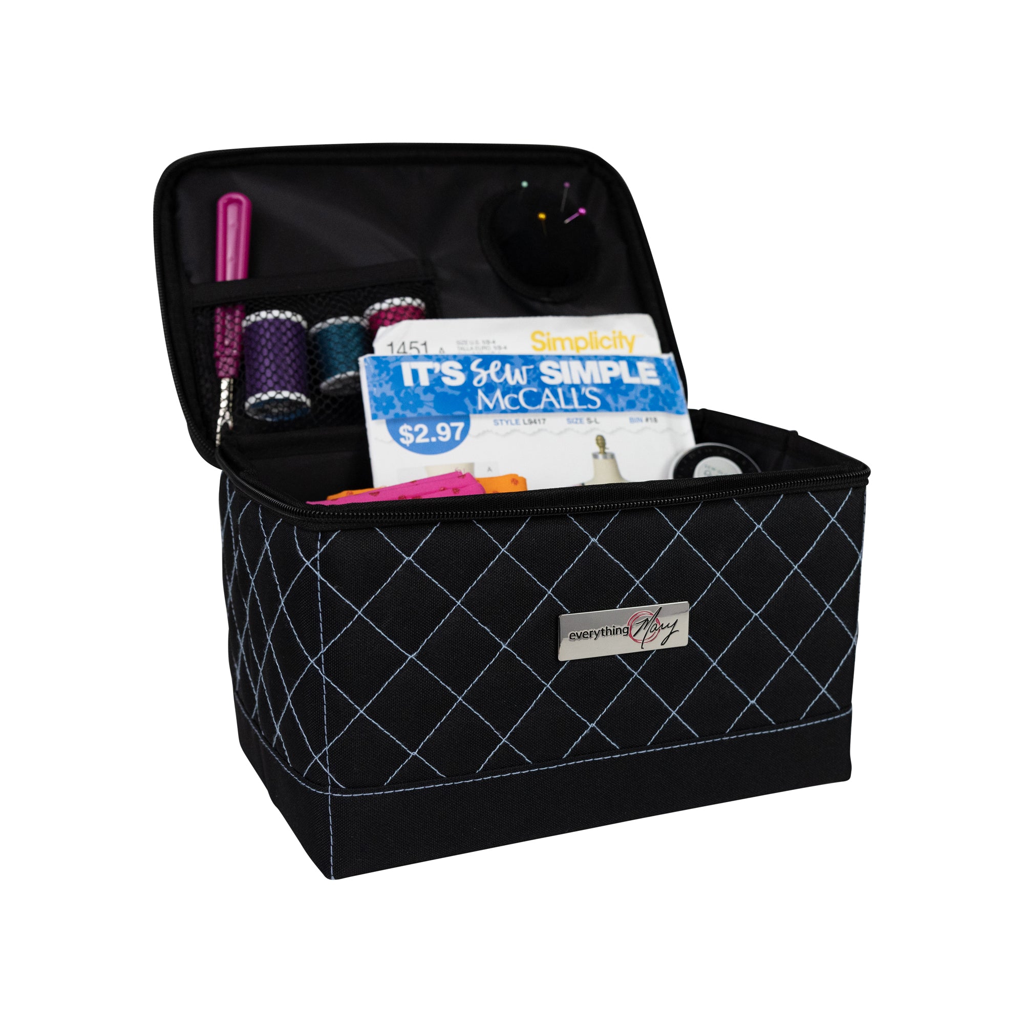 Travel Sewing Kit in Mini Folding Organizer Box Basic Needle and