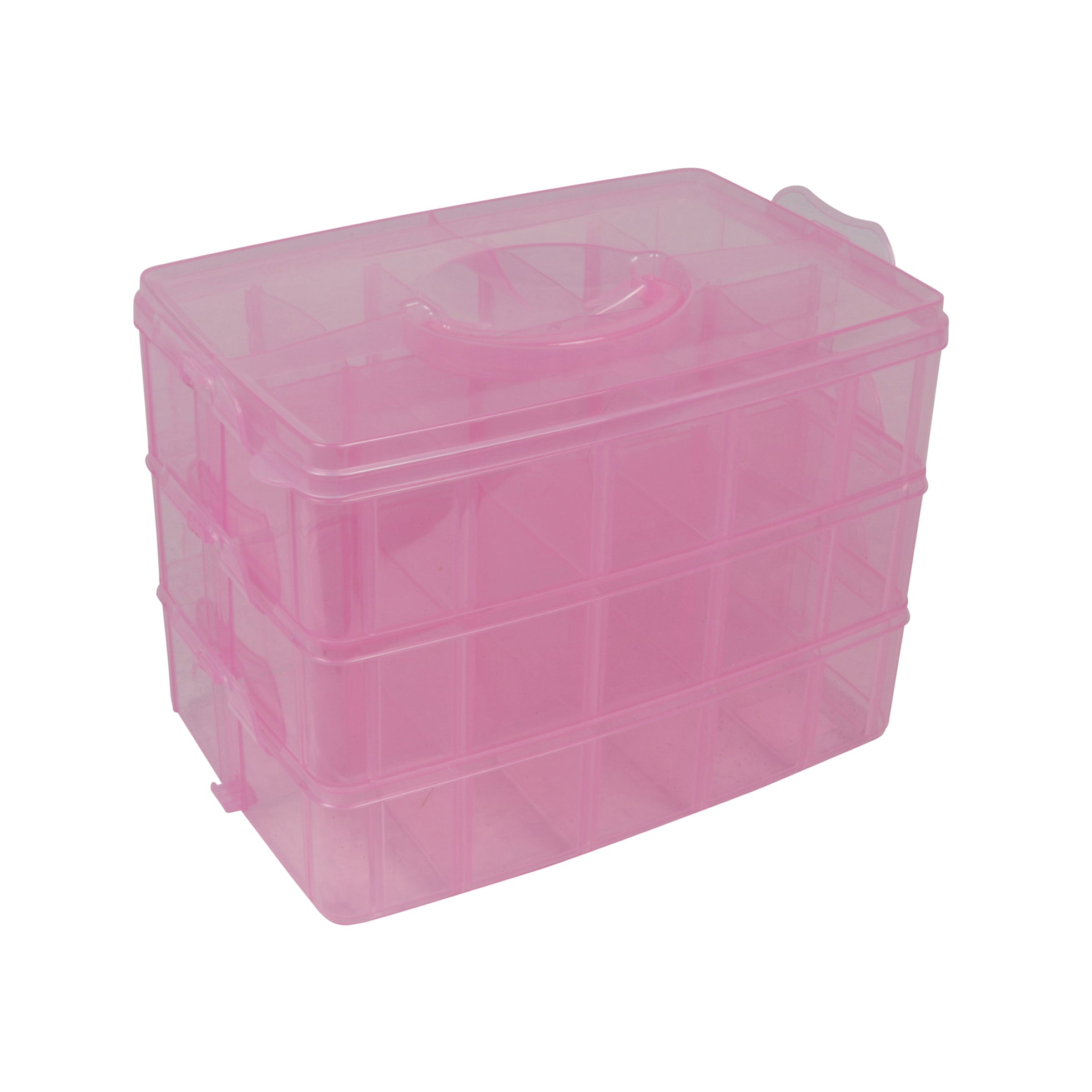 Stackable Storage Container, Pink - 30 Compartments - Everything Mary