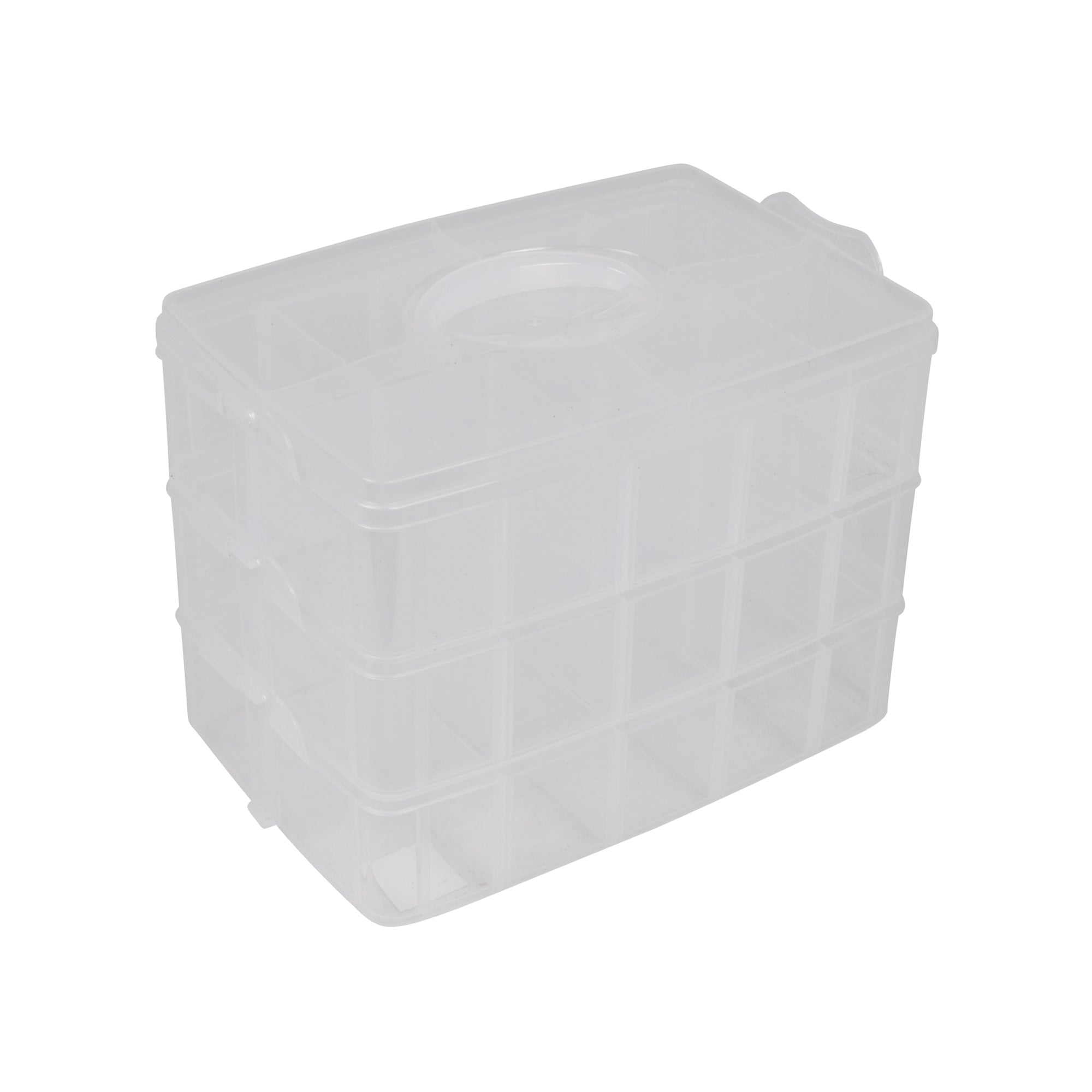 Large Plastic Bead Storage Organizer Box, 28 Jars