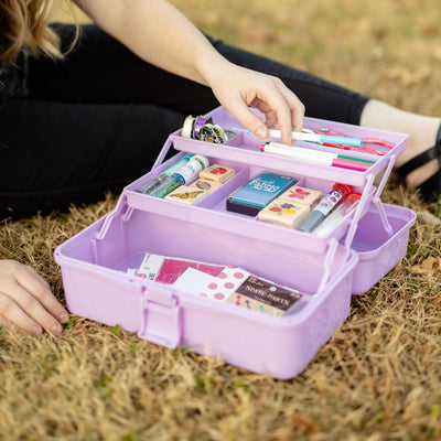 3-Layer Craft Storage Box, Purple