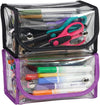 Everything Mary Clear Roll-Up Craft Organizer - For Scrapbook Sewing & Crafts - Store Markers, Stamps, Embellishment, Notions & Accessories