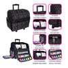 Deluxe Rolling Sewing Case, Black & White