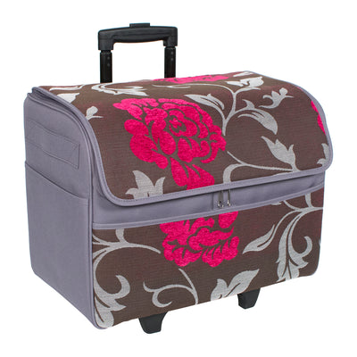 Dome Top Tapestry Rolling Sewing Tote