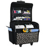 Rolling Sewing Machine Tote, Leopard Print