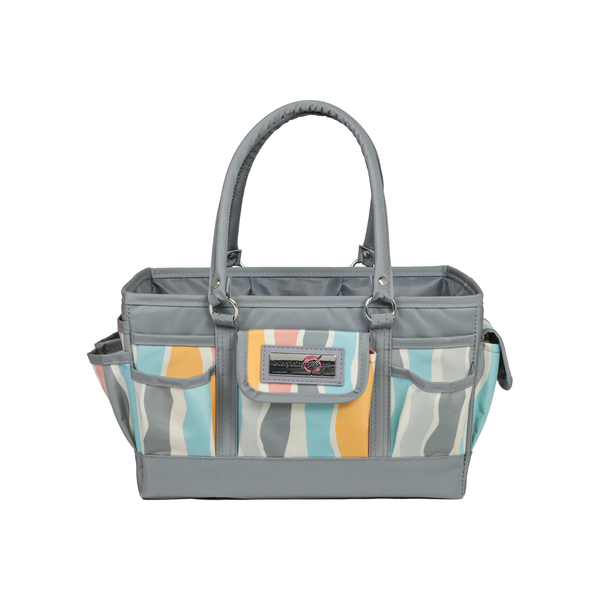 Deluxe Store & Tote Craft Organizer, Grey Stripes - Everything Mary