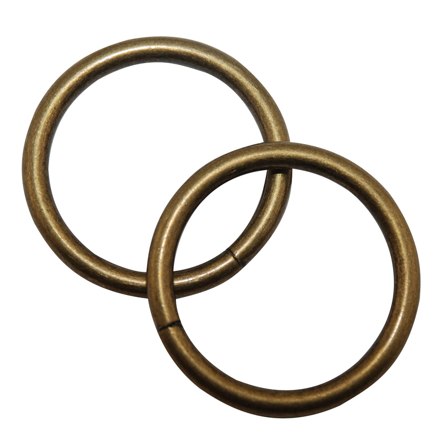 1.5" O-Rings, Antique Brass