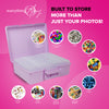 4" x 6" Photo Storage Box, Purple - 16 Inner Organizer Cases